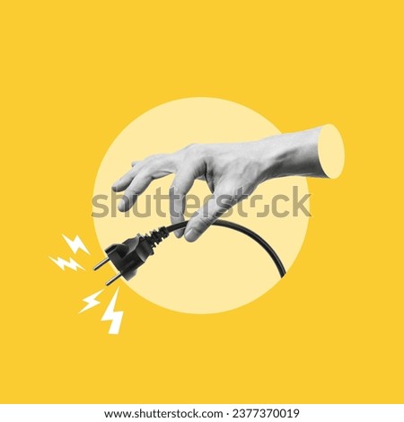 power plug, hand with plug cable, electrical plug, Plug, Cable, Electrical power cable, Electricity, Environmental conservation, Extension cord, Electric car, Alternative car, Sustainable energy, Home Royalty-Free Stock Photo #2377370019