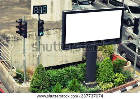 blank advertisement billboard at road