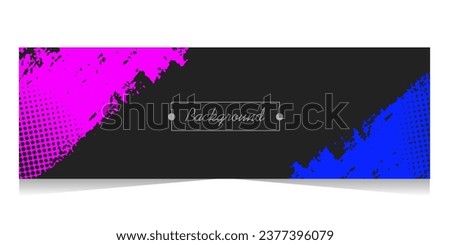 abstract background with brushstroke and halftone style in black background.