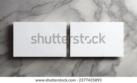 Simple Business Card Mockup on gray marble background