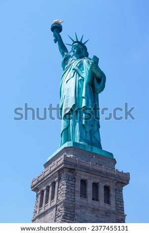 Portrait photo of the Statue of Liberty