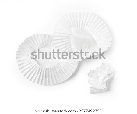 White candy wrappers. Packaging on a white background. Paper packaging for handmade chocolates. Royalty-Free Stock Photo #2377492755