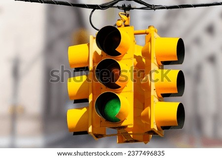 View of Yellow Traffic Lights Sign