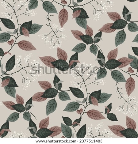 seamless leaves pattern on background