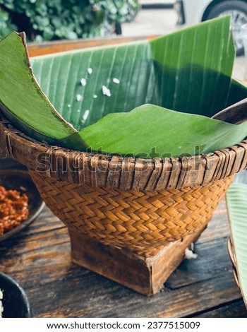 traditional woven bamboo basket stock image, cuisine, handycraft