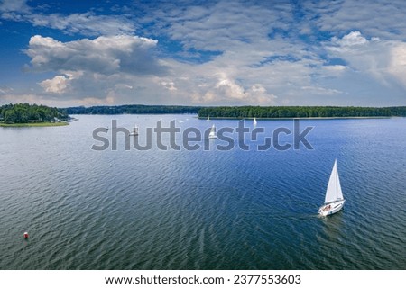 Masuria - the land of a thousand lakes in north-eastern Poland Royalty-Free Stock Photo #2377553603