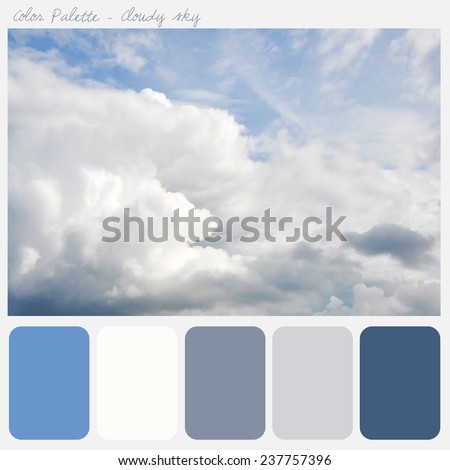 Color palette -cloudy sky
