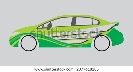 Side car body vector stripes decal. Vehicle vector Decal Stripes for the both parts, Racing Rally Stripes, Auto Racing Stripes Stickers Cutting tribal and cartoon