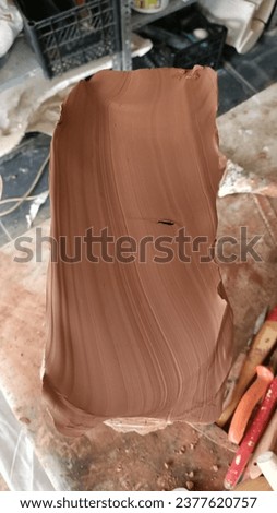 light brown clay metarial detail