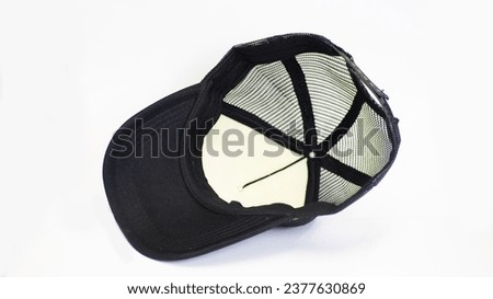 Hat upside down on a white background.