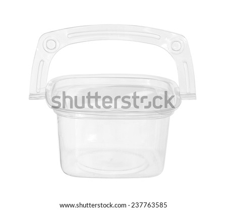 Disposable food packaging (with clipping path) isolated on white background