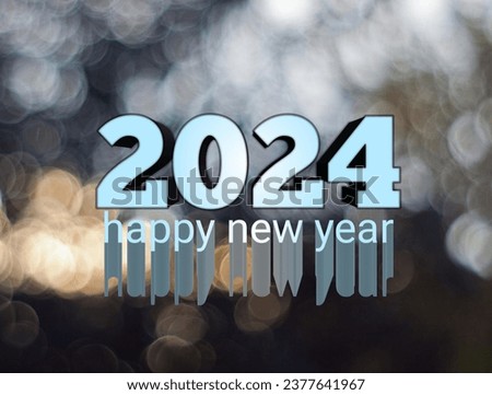 2024 happy new year 3d text illustration picture 