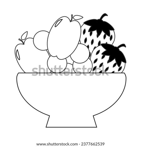 icon of fruit in a bowl