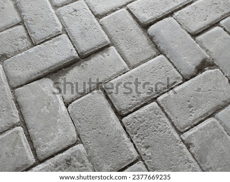 see the texture of paving blocks