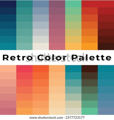 Retro Vintage color pallet, colors, color palette, Vintage color, Royalty-Free Stock Photo #2377723177