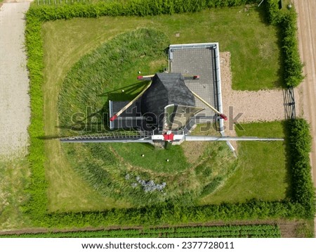 top view picture of the mill the Grauwe beer in Bessel in the Netherlands