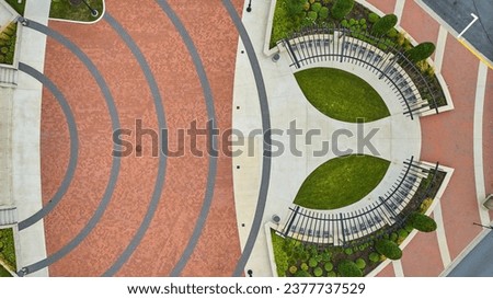 Aerial straight down James Cultural Plaza