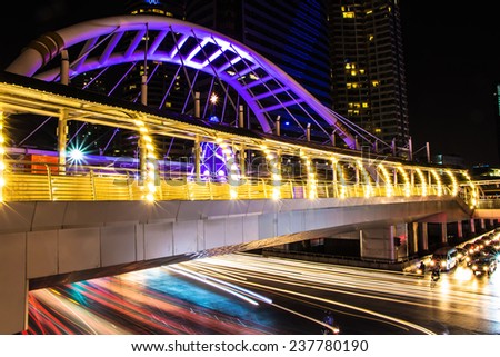 BTS BRT Sky Bridge Bangkok thailand Royalty-Free Stock Photo #237780190