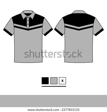 Vector short sleeve polo shirt mockup, simple polo shirt design, polo shirt design model 12