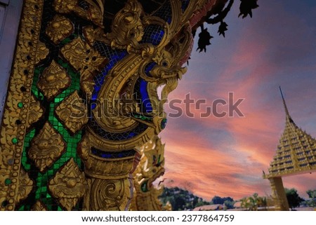 Beauty of Thai Striped of Wall Church