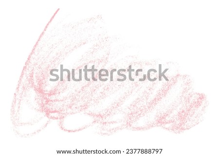 Pink pencil strokes isolated on white background. Royalty-Free Stock Photo #2377888797