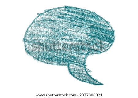 green brush painting speech bubbles isolated on white background.