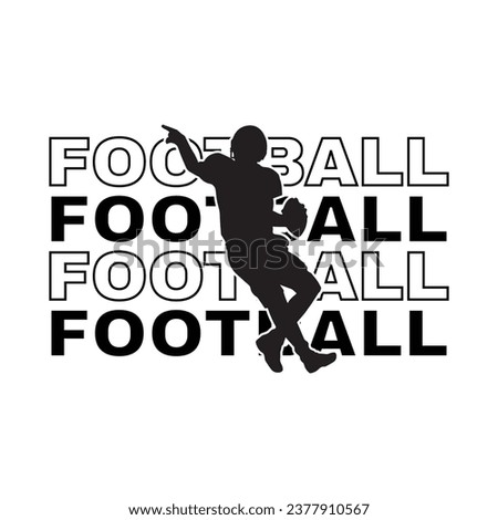 Silhouette of a soccer football player. Sports inspirational motivational vector illustration for tshirt, website, print, clip art, poster and print on demand merchandise.