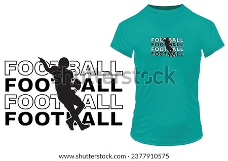 Silhouette of a soccer football player. Sports inspirational motivational vector illustration for tshirt, website, print, clip art, poster and print on demand merchandise.