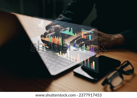 Effective data visualization can greatly enhance the understanding of financial data. Many professionals in finance use benchmarking as a tool to gauge their performance against industry standards. Royalty-Free Stock Photo #2377917453