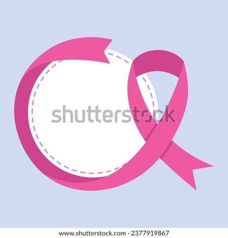 Vector realistic breast cancer awareness month labels.
