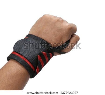 Wrist Supporter for Gym Wrist Wrap  Royalty-Free Stock Photo #2377923027
