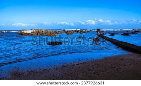 The coastline of the deep blue sea in Taitung, Taiwan