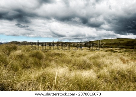 Hills surrounding Gronant Beach in Prestatyn, North Wales, United Kingdom. HDR.