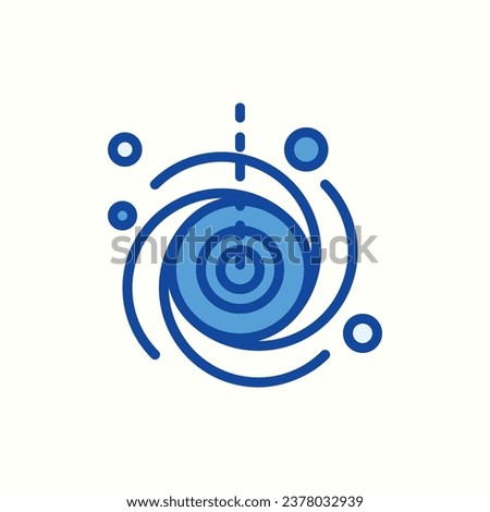 blackhole blue icon, isolated icon in light background, perfect for website, blog, logo, graphic design, social media, UI, mobile app