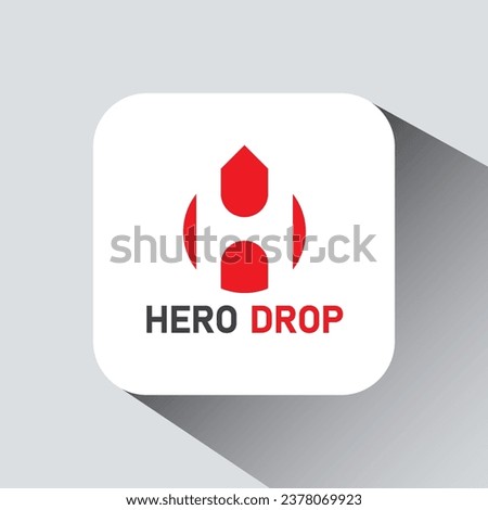 Hero drop logo design vector template