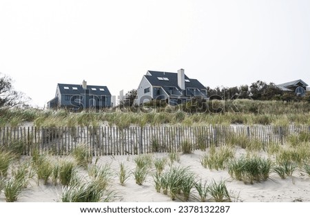 Beachfront property in Brewster, Cape Cod, Massachusetts. Royalty-Free Stock Photo #2378132287