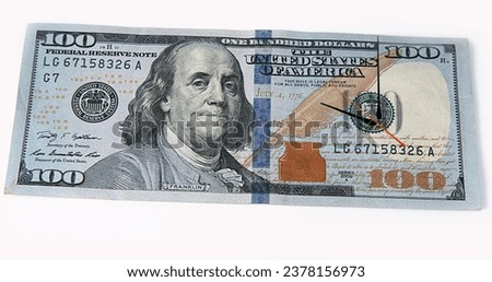 Time is Money, Clock and American Dollars notes