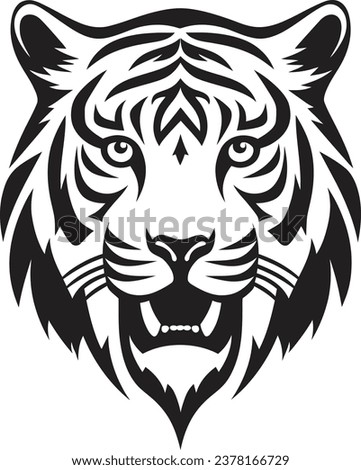 Prowling Beauty Symbol Regal Black Tiger Crest