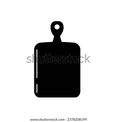 Kitchen cutting board icon isolated on white background.