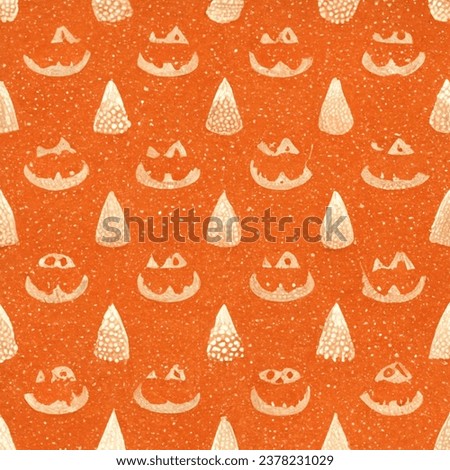 Happy Halloween seamless pattern background design with pumpkins scary face and ghosts