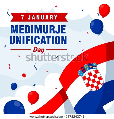 Croatia Medimurje Unification Day illustration vector background. Vector eps 10