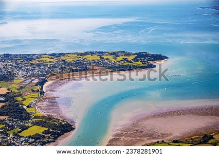 Morbihan from sky in french britanny,morbihan gulf, lorient, vannes quiberon and Groix island Royalty-Free Stock Photo #2378281901