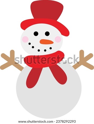 Snowman Vector image or clip art