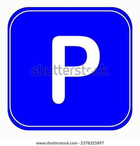 Blue Parking Sign. Separate Vector Illustration
