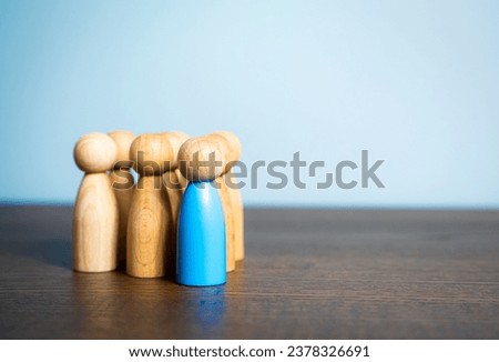 Leader and group. Leadership concept. Cooperation and teamwork. Royalty-Free Stock Photo #2378326691