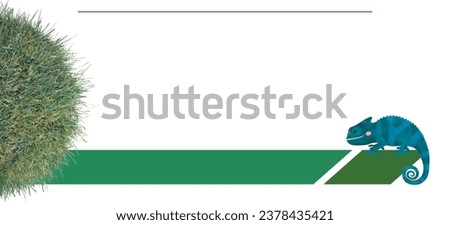 white banner with isolated green grass for text 