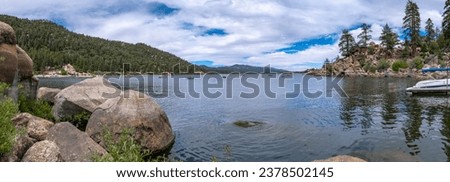 Scenic 4K Panorama View of Big Bear Lake, California, USA