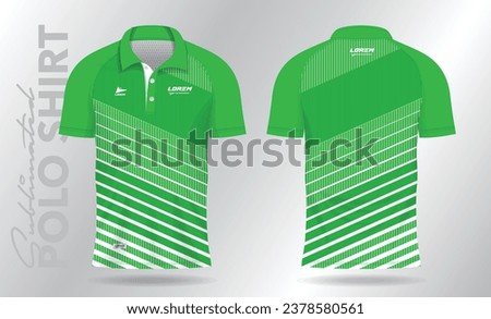 green polo shirt mockup template design for sport jersey
