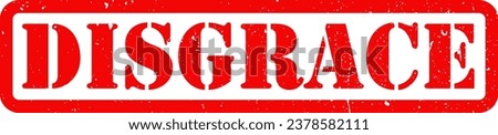 Red Disgrace Cancelled Cancel Culture Rubber Stamp Grunge Texture Sign Signage Label Badge Sticker Vector EPS PNG Transparent No Background Clip Art Vector EPS PNG 