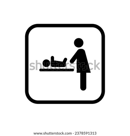 Vector image of the sign of the mother and child's room. EPS10